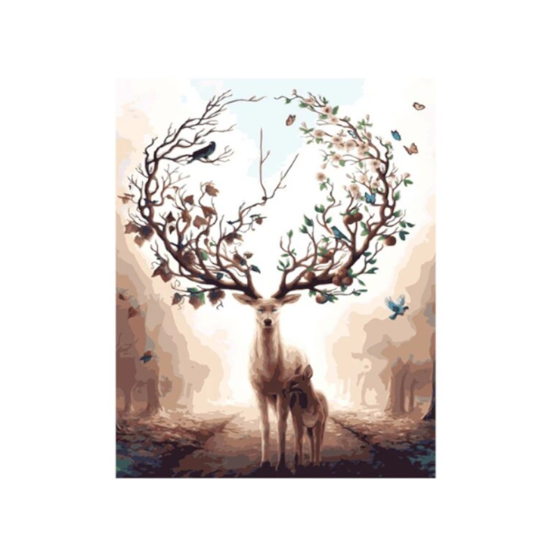 Black And White Wall Art Deer Posters Prints Wild Animal Canvas Painting