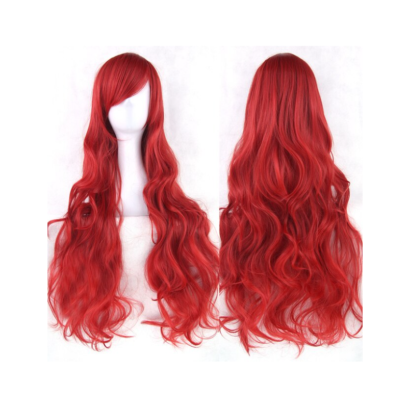 1 Sets of House Of Dasein Cosplay Long Hair Wig High Temperature Silk Multi Colored Cartoon 80Cm