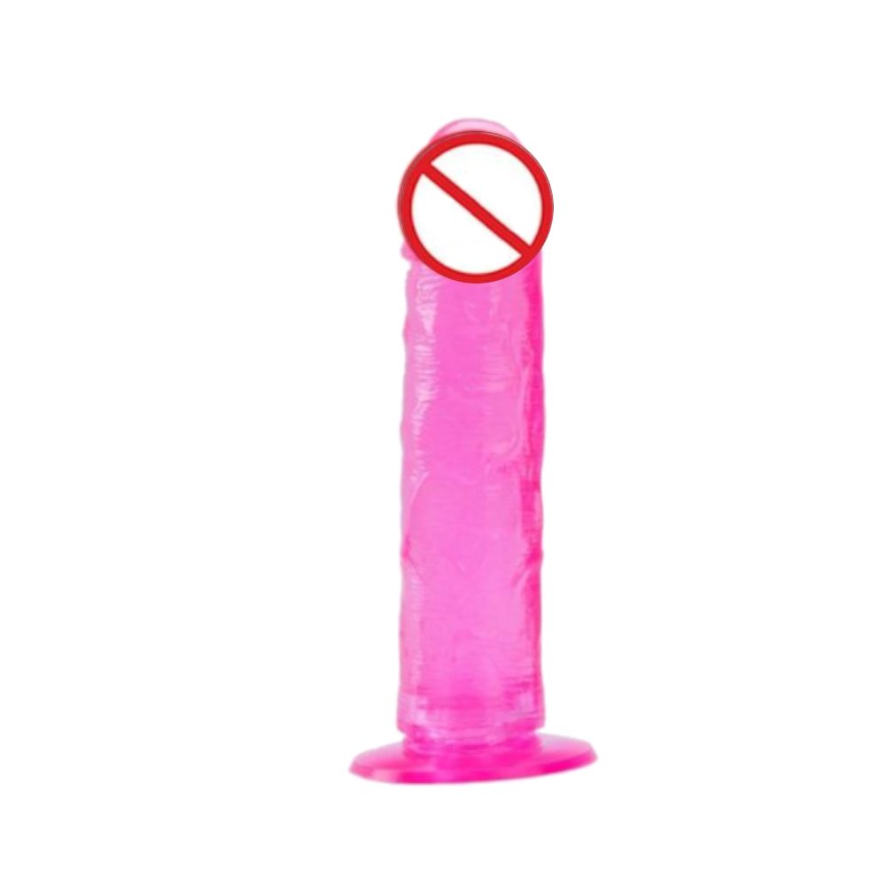 Colourful Realistic Jelly Dildo Deep Throat Training Suction Cup Base