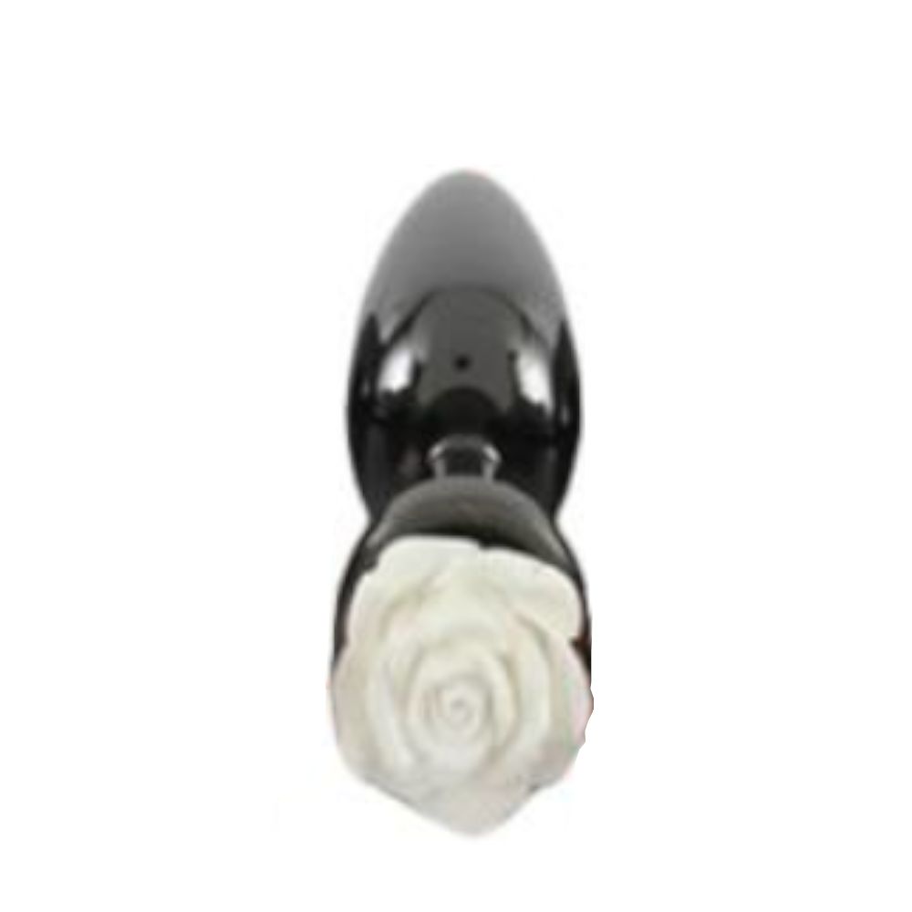 Colourful Rose Black Metal Anal Small Butt Plug