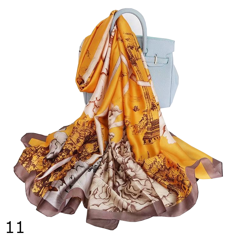 Colourful Shawl Travel Silk Scarf Women's Accessories