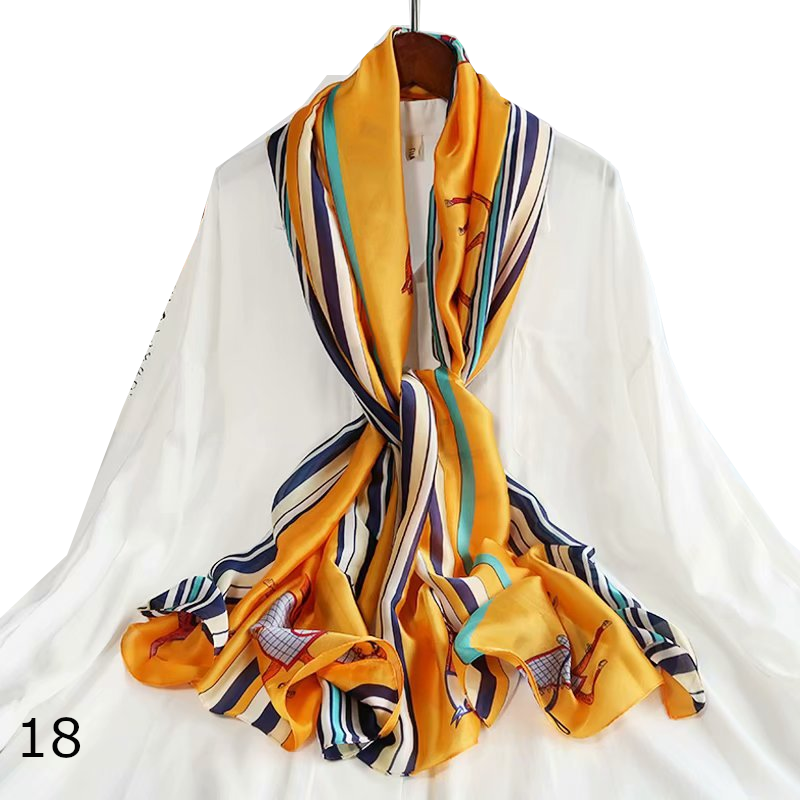 Colourful Shawl Travel Silk Scarf Women's Accessories