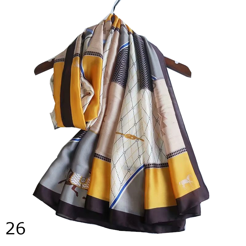 Colourful Shawl Travel Silk Scarf Women's Accessories