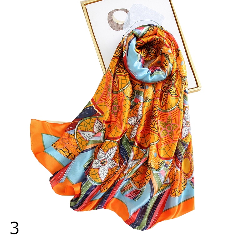 Colourful Shawl Travel Silk Scarf Women's Accessories