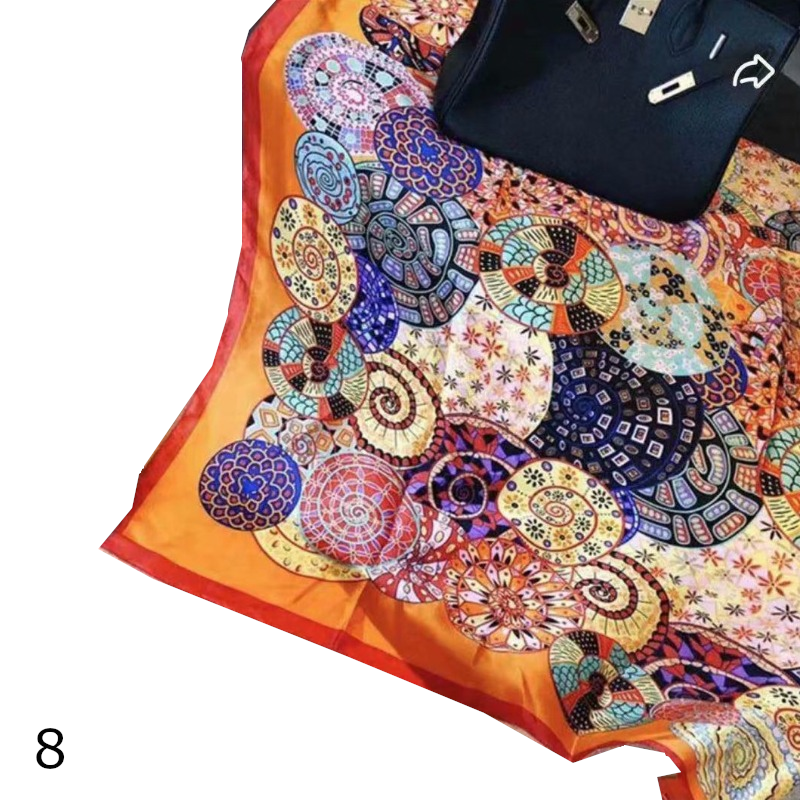 Colourful Shawl Travel Silk Scarf Women's Accessories