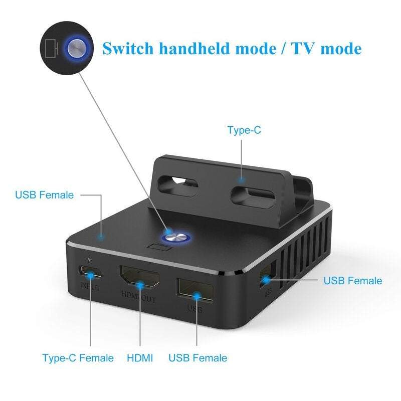 Compatible For Nintendo Switch Dock Base Tv Hdmi Charging Cooling Portable Bracket