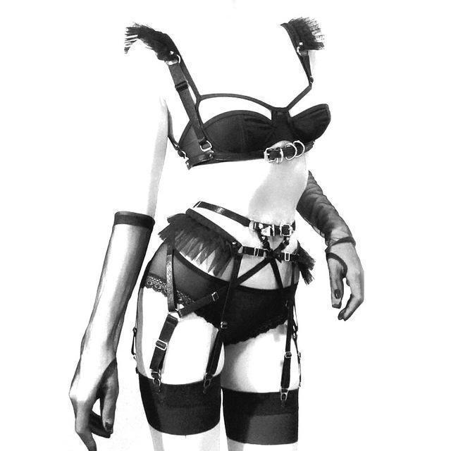 Bondage Harness Lingerie Set For Women