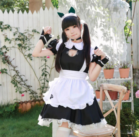 Complete Neko Maid Outfit Costume Women