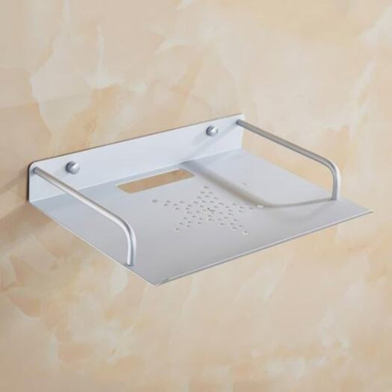 Concise Space Aluminum Mounting Bracket Stb Shelf Network Router Wall Hanging Holder Crystal Cream