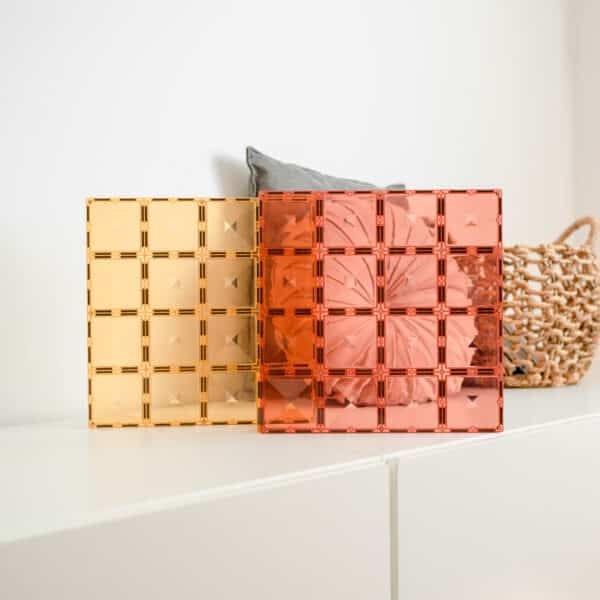 Connetix Tiles 2 Piece Base Plate Lemon Peach