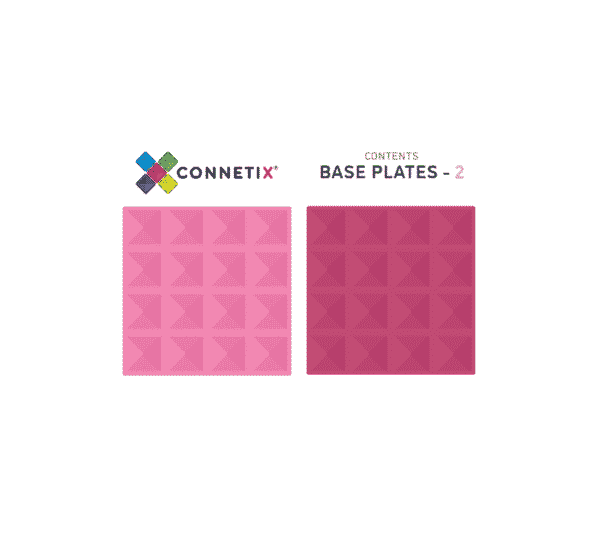 Connetix Tiles 2 Piece Base Plate Lemon Peach