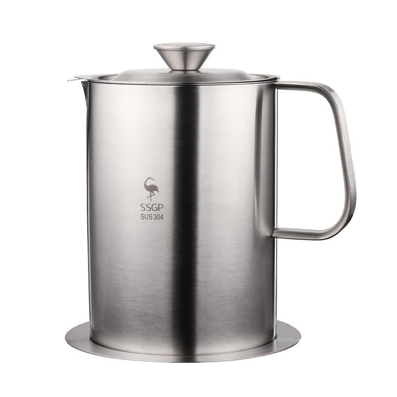 1.5Ml 304 Stainless Steel Filter Oil Pot Kitchen Pour Storage Container
