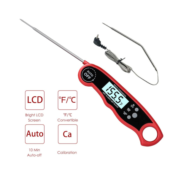 Cooking Thermometers Instant Meat Ultra Fast Waterproof Digital Food With 4.6 Folding Probe Calibration Function Kitchen