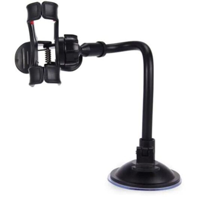 Cool Long Arm Car Windscreen Cellphone Holder Black
