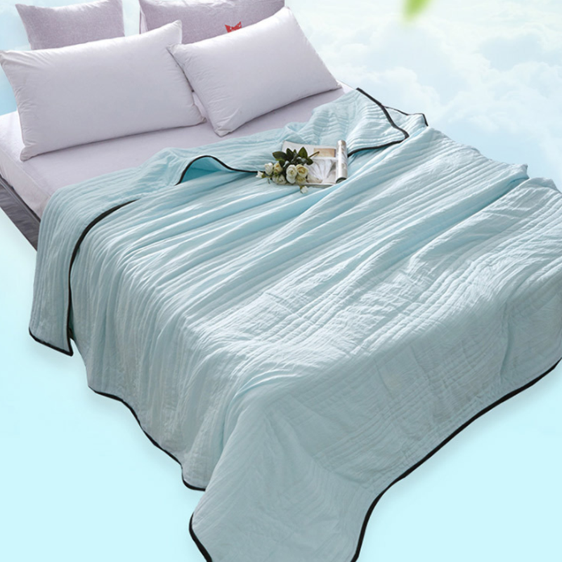 1 Sets of Hod Health & Home 1 Sets Of Cooling Blankets Pure Color Summer Quilt Plain Compressible
