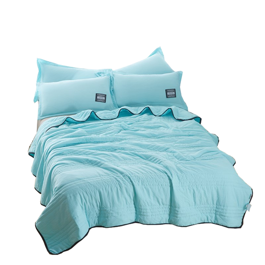 1 Sets of Hod Health & Home 1 Sets Of Cooling Blankets Pure Color Summer Quilt Plain Compressible