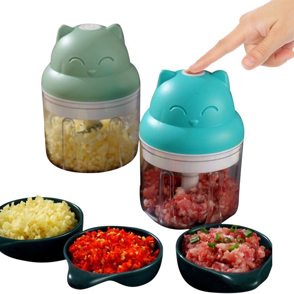 Cordless Electric Mini Garlic Chopper Kitchen Food Blender Processor Ginger Chili