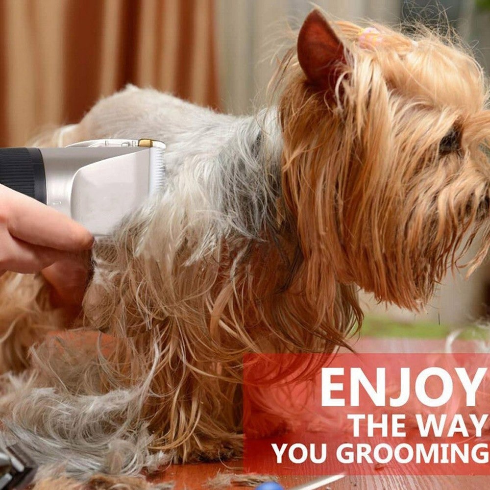 Cordless Electric Pet Clipper Grooming Set Safe Waterproof Blade
