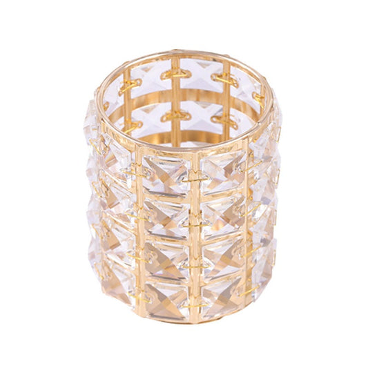 Cosmetic Brush Organizer Box Crystal Makeup Brushes Pen Holder Container