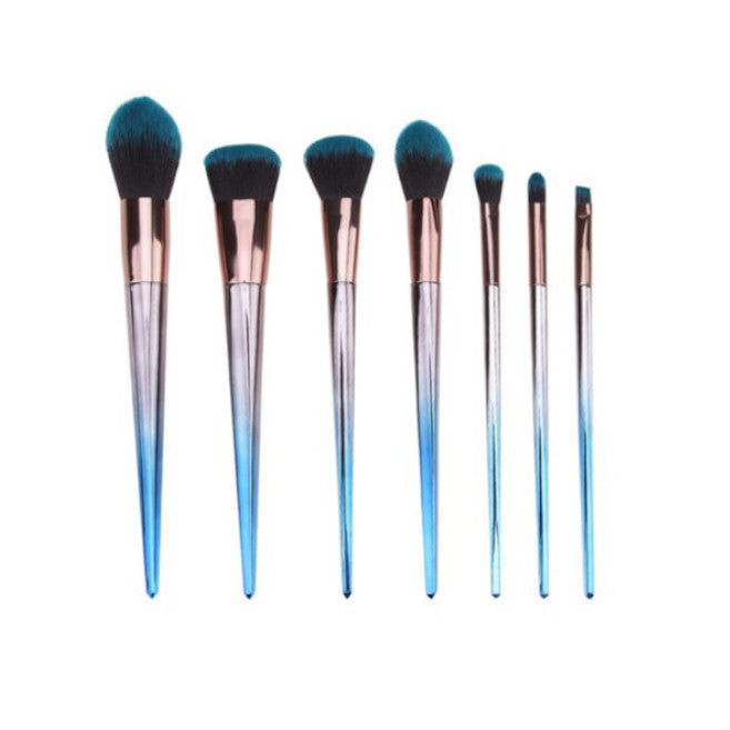 7Pcs Cosmetic Brush Gradient Colour Beauty Set Tool