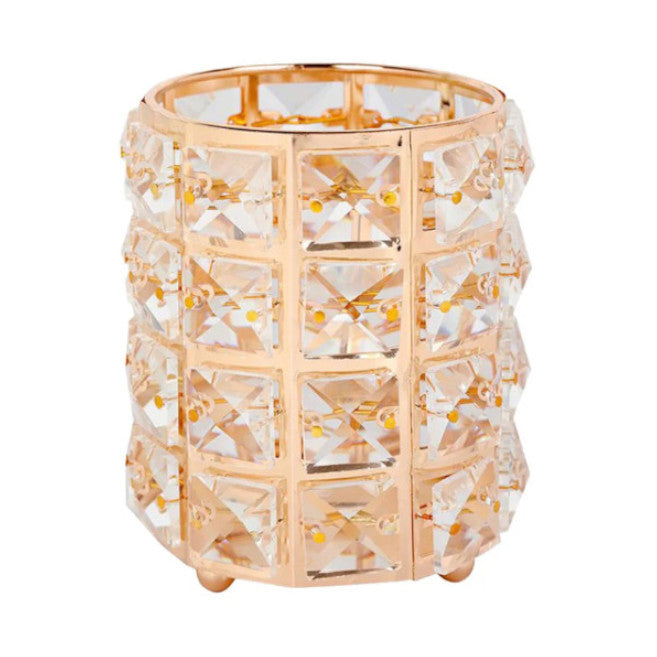 Cosmetic Brush Organizer Box Crystal Makeup Brushes Pen Holder Container