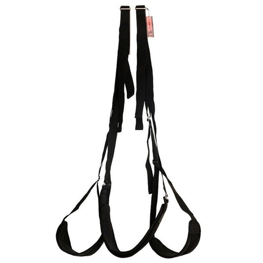 Couple Use Door Swing Arm Leg Bandage Erotic Restraint Strap Yoga Fitness Resistance Bands Hanging Belt Black