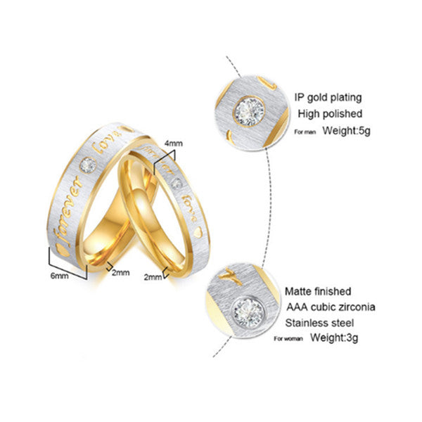 Veile Studios Couple Rings Engrave For Couples Forever Love - Men