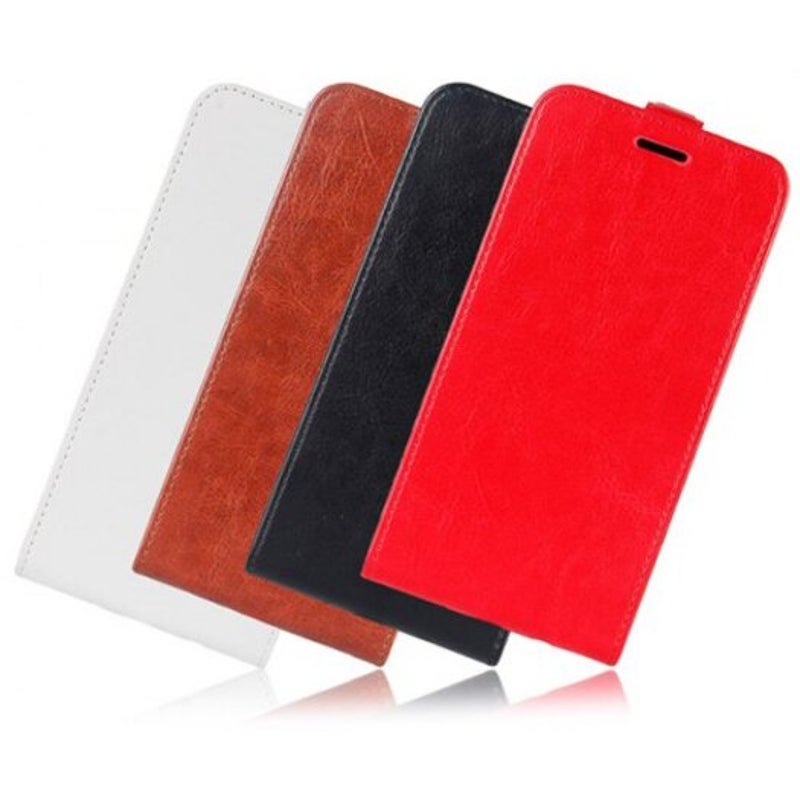 Crazy Horse Mobile Phone Wallet Protective Cover For Oppo R15 Black