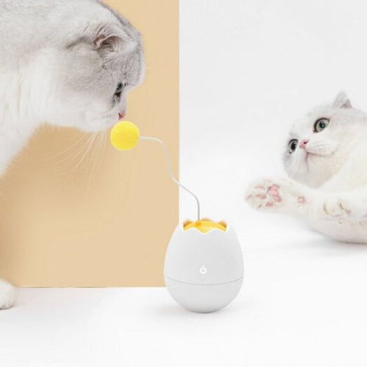 Xiaomi Creative Eggshell Shaped Pet Toy Electric Interactive Cat Partner From Youpin White