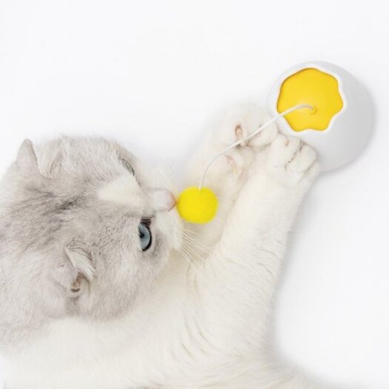 Xiaomi Creative Eggshell Shaped Pet Toy Electric Interactive Cat Partner From Youpin White