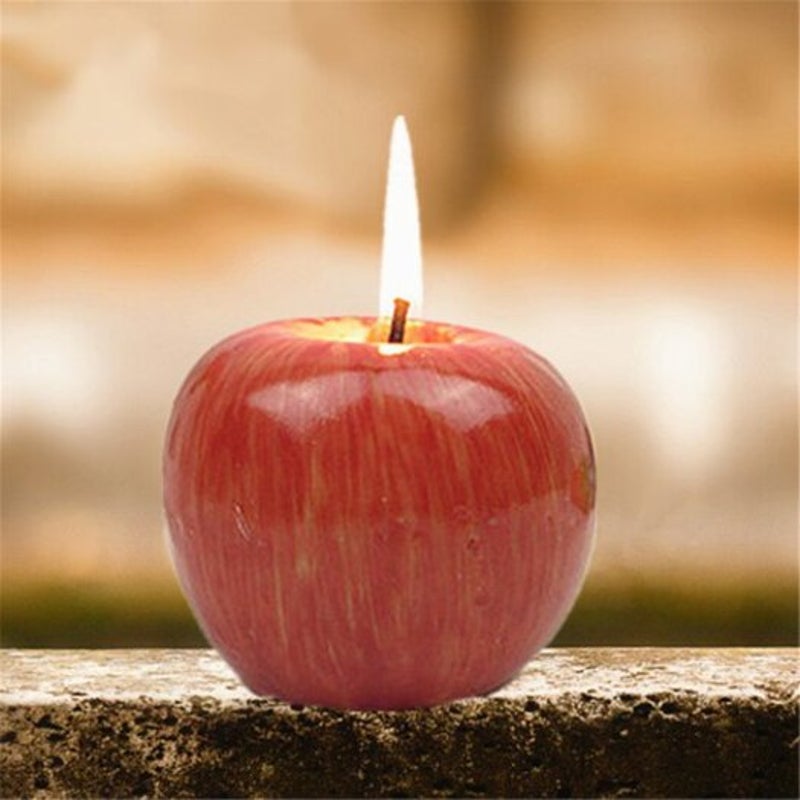 Creative Gift Simulation Artificial Apple Shape Candles Wedding Party Decoartion Red