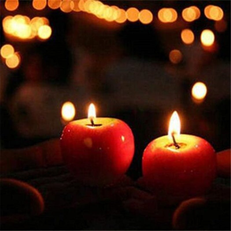 Creative Gift Simulation Artificial Apple Shape Candles Wedding Party Decoartion Red