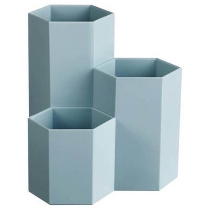 Creative Hexagon Stationery And Cosmetic Storage Box Baby Blue 111112Cm