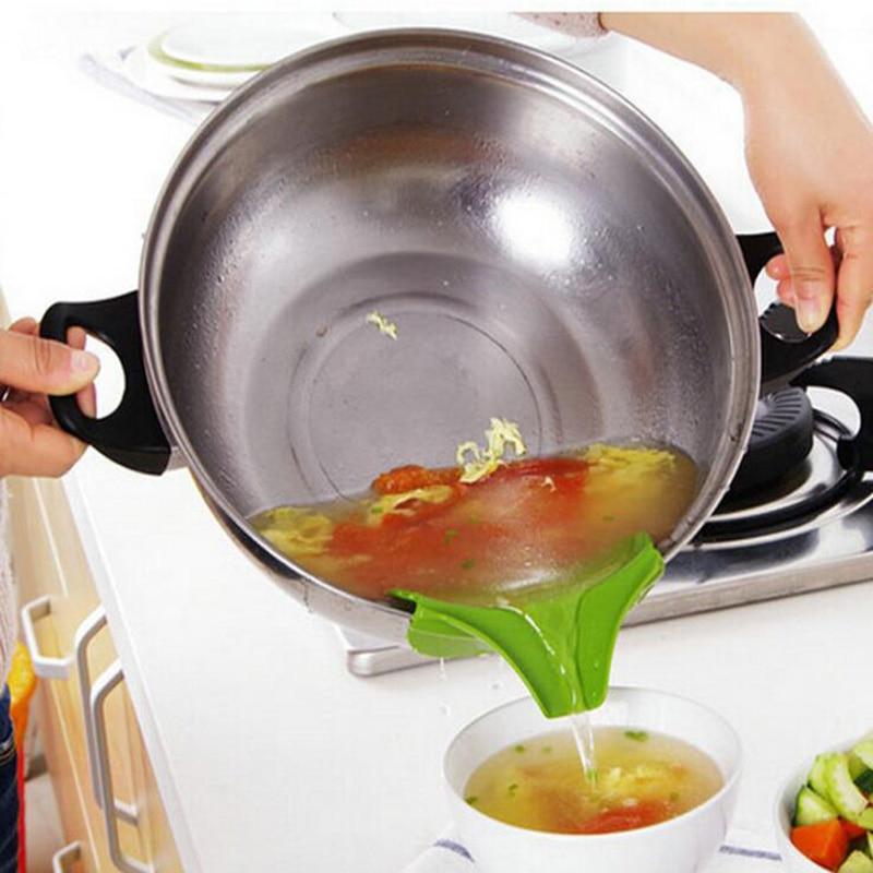 Silicone Funnel Saucepan Pourer Creative Kitchen Accessories Utensils