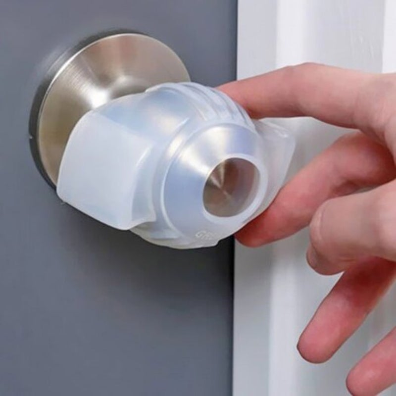 Creative Luminous Soft Knob Cover Thickening Door Lock Non Slip Sleeve 2Pcs Transparent