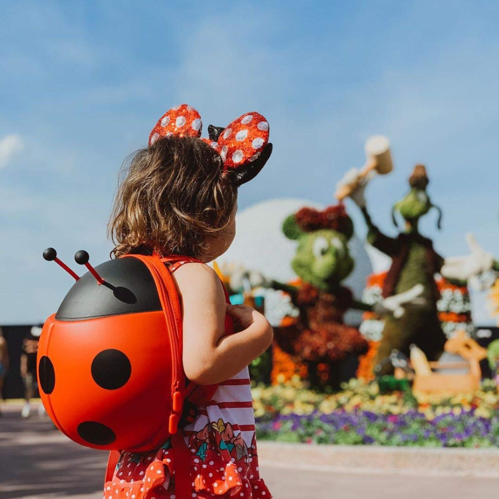 Fashion Ladybug Shape Kids Backpack Schoolbag For Children
