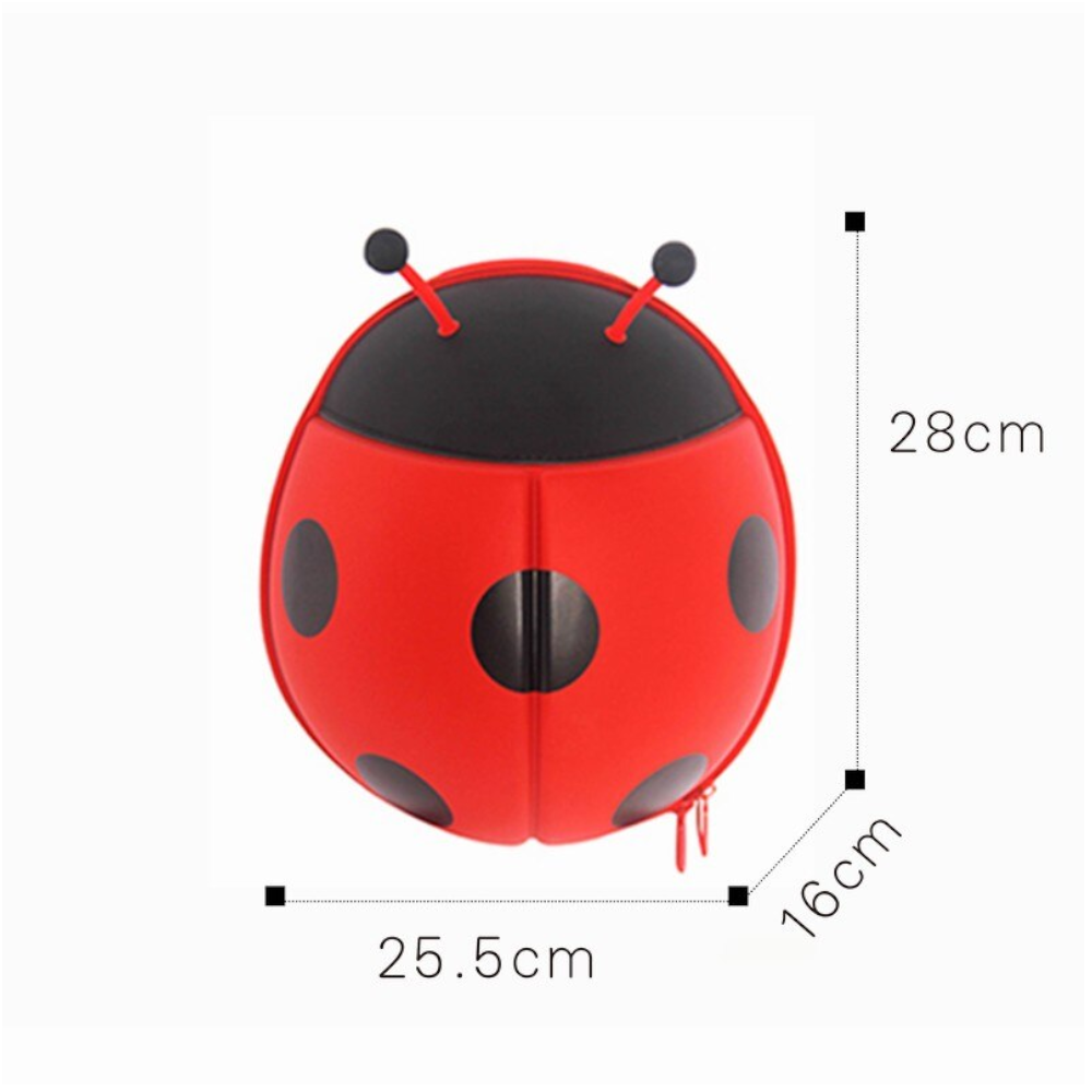 Fashion Ladybug Shape Kids Backpack Schoolbag For Children
