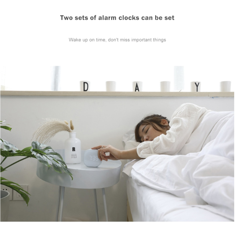Creative Smart Small Alarm Clock Mini Digital Bedside Luminous Timing Electronic