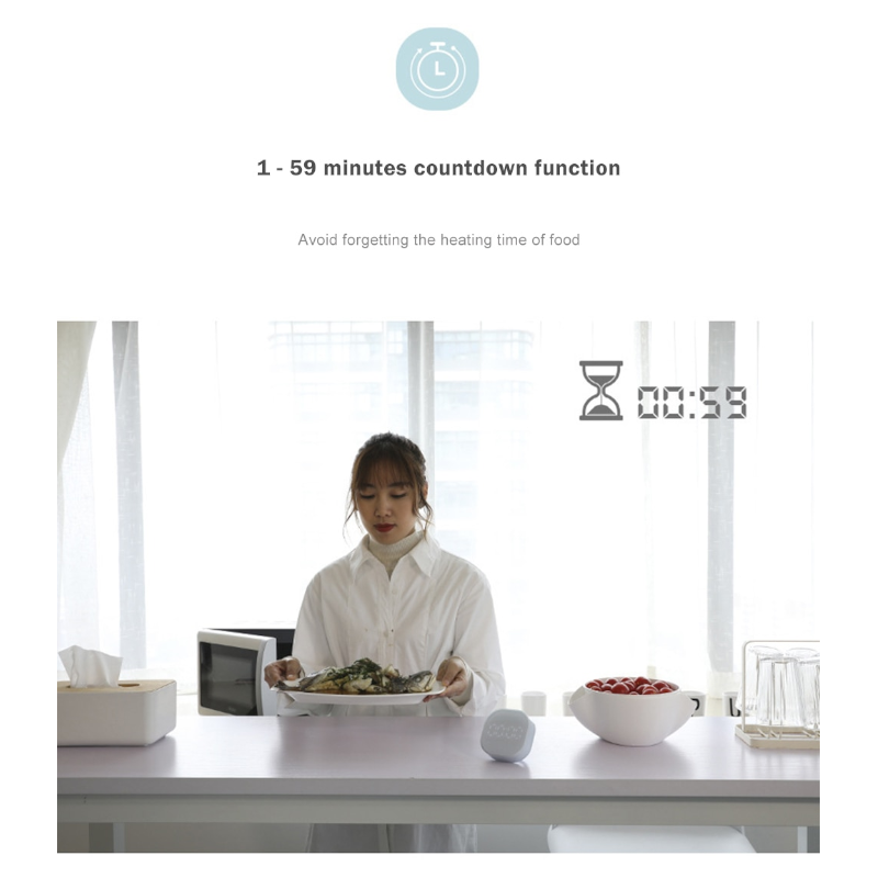 Creative Smart Small Alarm Clock Mini Digital Bedside Luminous Timing Electronic