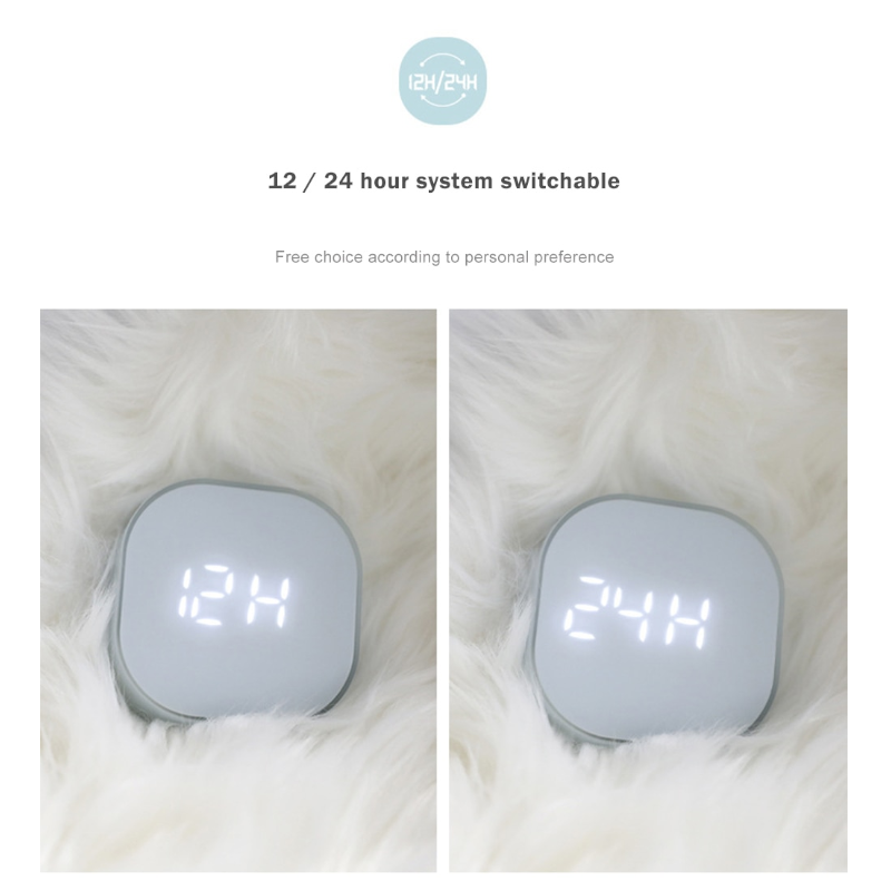 Creative Smart Small Alarm Clock Mini Digital Bedside Luminous Timing Electronic