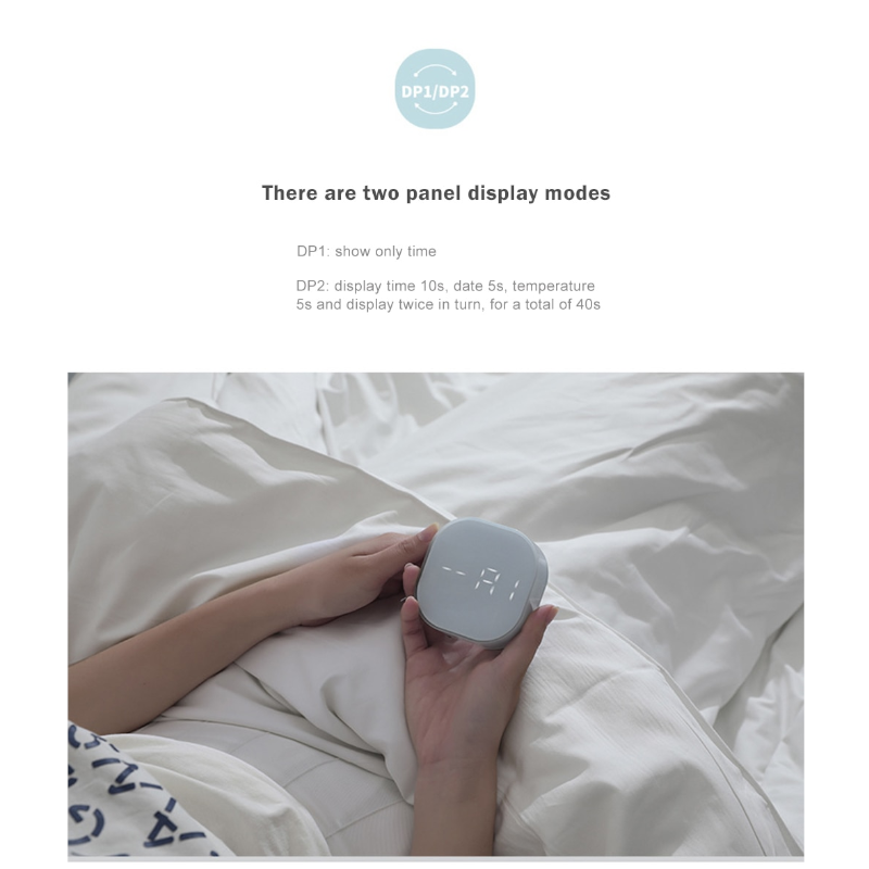 Creative Smart Small Alarm Clock Mini Digital Bedside Luminous Timing Electronic