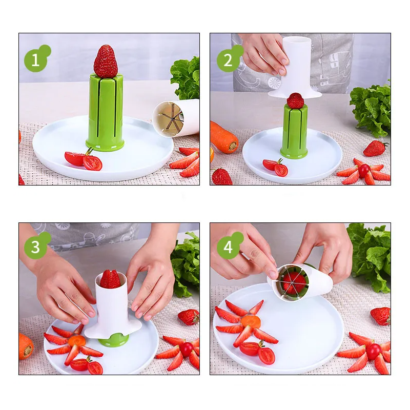 Creative Vegetable Cutters Fruit Kitchen Cucumber Carrot Divider Strawberry