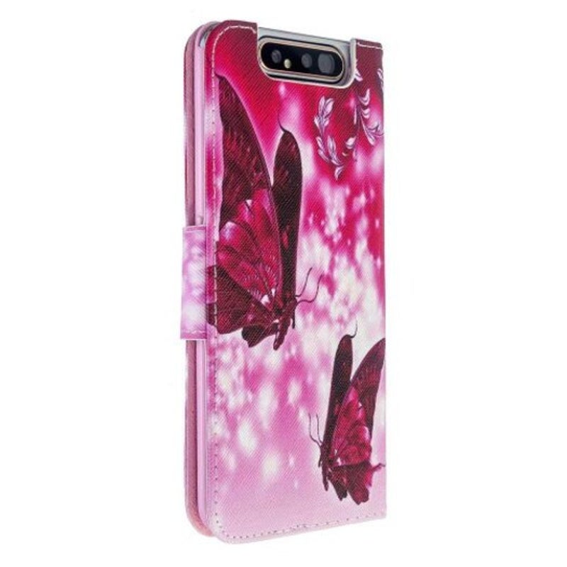 Cross Stitch Painting Pu Phone Case For Samsung Galaxy A80 / A90 Multi