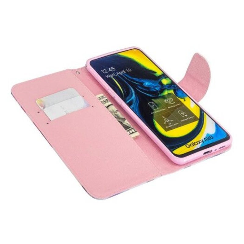 Cross Stitch Painting Pu Phone Case For Samsung Galaxy A80 / A90 Multi