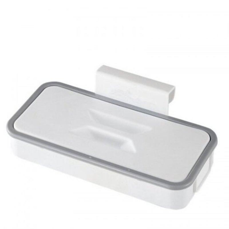 Cupboard Door Back Hanging Trash Rack Kitchen Garbage Rubbish Bag Cabinet Shelf White