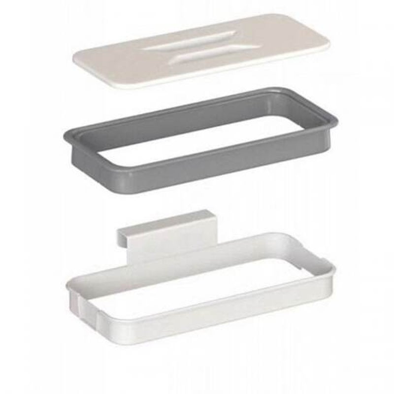 Cupboard Door Back Hanging Trash Rack Kitchen Garbage Rubbish Bag Cabinet Shelf White