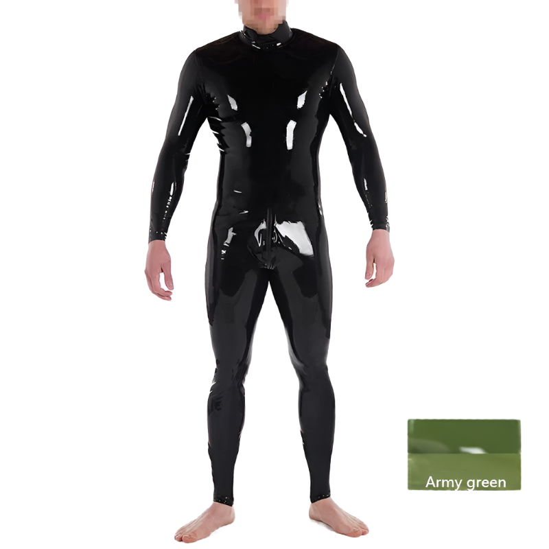 1 Sets of House Of Dasein 1 Sets Custom Latex Catsuit For Men With Crotch Zipper