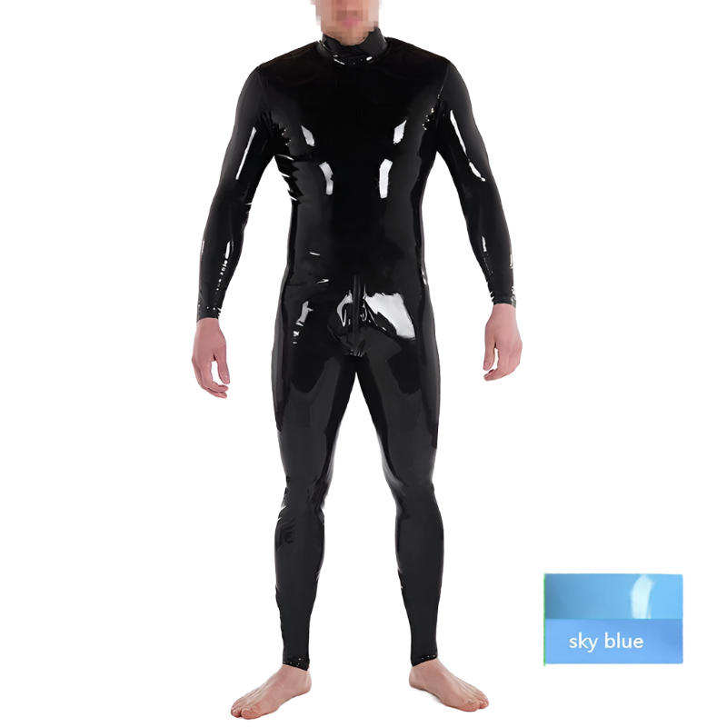 1 Sets of House Of Dasein 1 Sets Custom Latex Catsuit For Men With Crotch Zipper