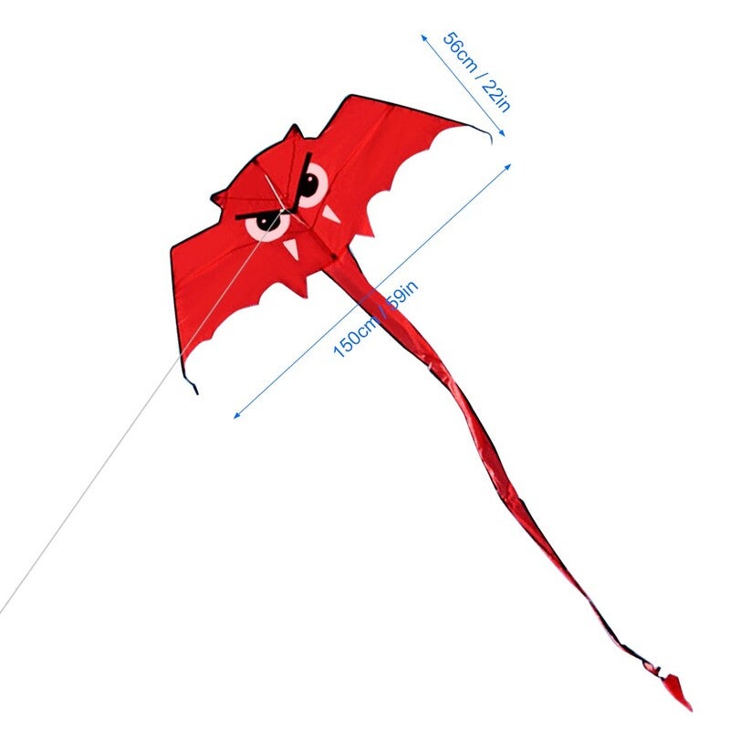 Cute Bat Kite For Kids Adults Outdoor Sport Single Line Flying With 30M