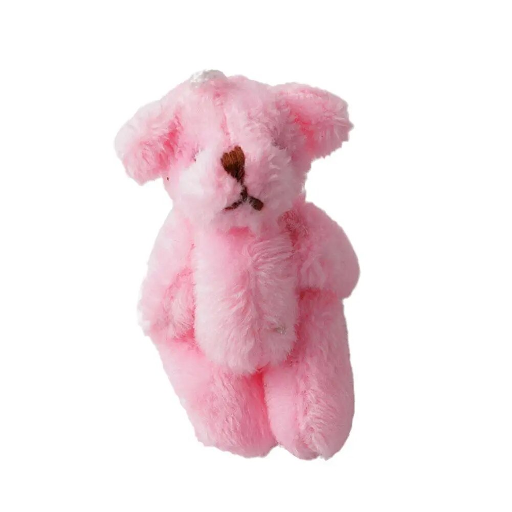 Cute Little Bear Hug Plush Soft Toys Velvet Dolls Gifts Mini Teddy In Bed
